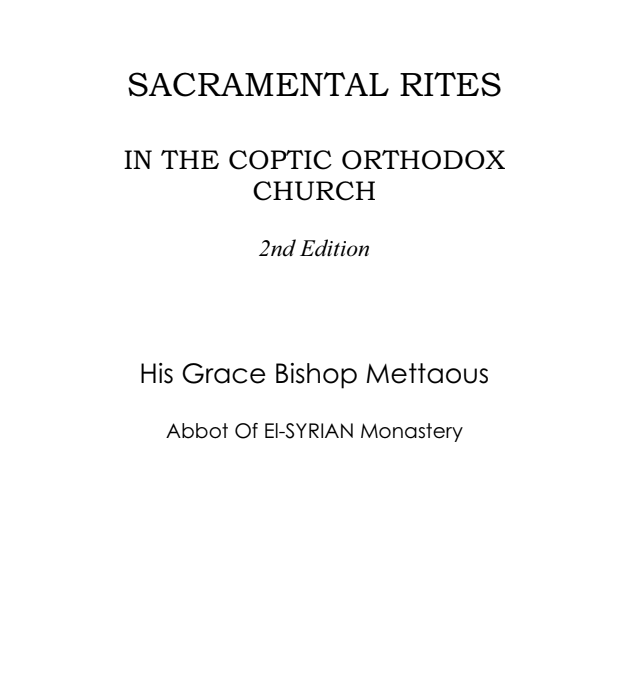 Sacramental Rites