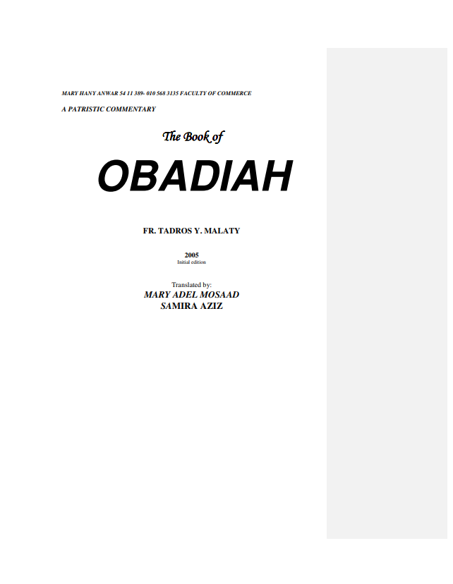 Obadiah